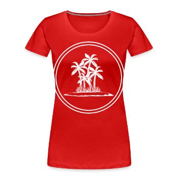 Icône de Palm Island - T-shirt bio Premium Femme - rouge - Devant - Mia (176cm)