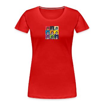 Glamour Rebel - Women's Premium Organic T-Shirt - red - Front - Mia (176cm)