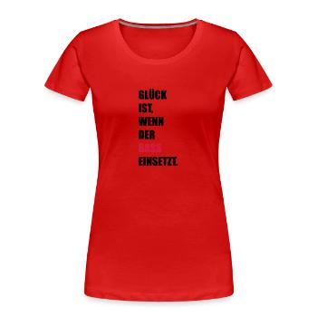 Musik - Frauen Premium Bio T-Shirt - Rot - Vorne - Mia (176cm)