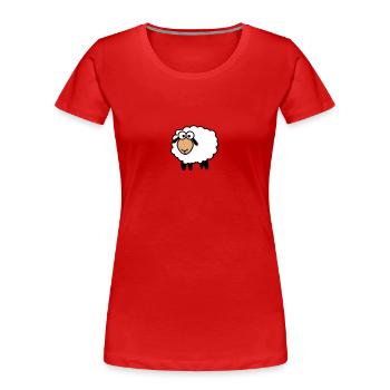 das leicht bekloppte Määähndy-Schaf - Frauen Premium Bio T-Shirt - Rot - Vorne - Mia (176cm)