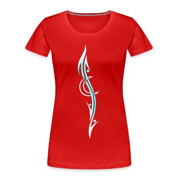 Moon Tribal Tattoo - Women's Premium Organic T-Shirt - red - Front - Mia (176cm)