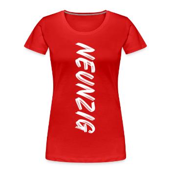 90 / Neunzig / 90. Geburtstag - Frauen Premium Bio T-Shirt - Rot - Vorne - Mia (176cm)