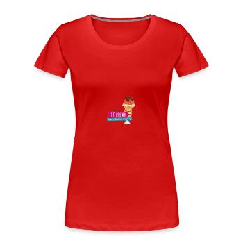 Sommer - Frauen Premium Bio T-Shirt - Rot - Vorne - Mia (176cm)
