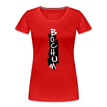 bochum - Frauen Premium Bio T-Shirt - Rot - Vorne - Mia (176cm)