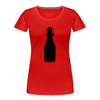 beer bottle - Women's Premium Organic T-Shirt - red - Front - Mia (176cm)