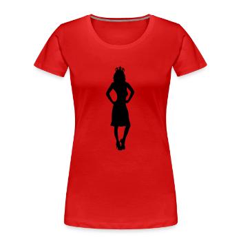 princess silhouette - Frauen Premium Bio T-Shirt - Rot - Vorne - Mia (176cm)