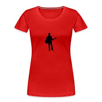 Gitarrist - Frauen Premium Bio T-Shirt - Rot - Vorne - Mia (176cm)