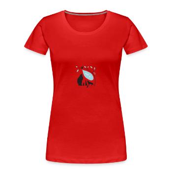 Tiere - Frauen Premium Bio T-Shirt - Rot - Vorne - Mia (176cm)