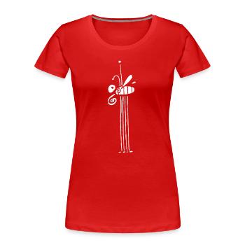 fly - Frauen Premium Bio T-Shirt - Rot - Vorne - Mia (176cm)