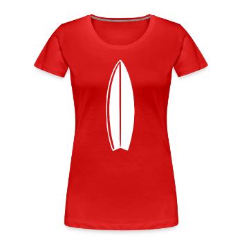 Surfbrett surfen Surfer Geschenk  - Frauen Premium Bio T-Shirt - Rot - Vorne - Mia (176cm)