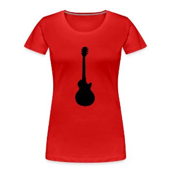 guitar gibson - Frauen Premium Bio T-Shirt - Rot - Vorne - Mia (176cm)