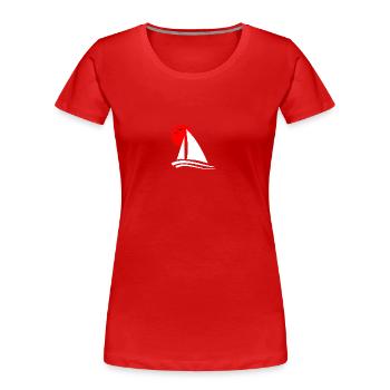 Sailing Black - Women's Premium Organic T-Shirt - red - Front - Mia (176cm)