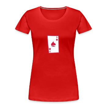 Ass (Pik) - Frauen Premium Bio T-Shirt - Rot - Vorne - Mia (176cm)
