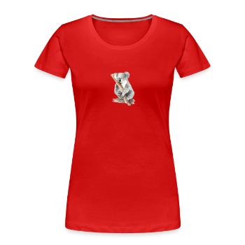 Koala - Frauen Premium Bio T-Shirt - Rot - Vorne - Mia (176cm)