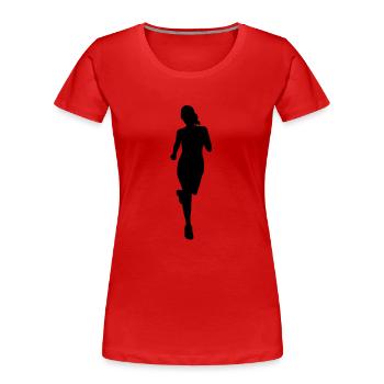 Cross country female de - Frauen Premium Bio T-Shirt - Rot - Vorne - Mia (176cm)