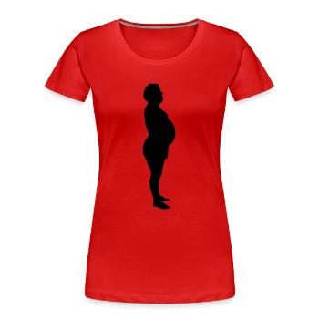 Dick - Frauen Premium Bio T-Shirt - Rot - Vorne - Mia (176cm)