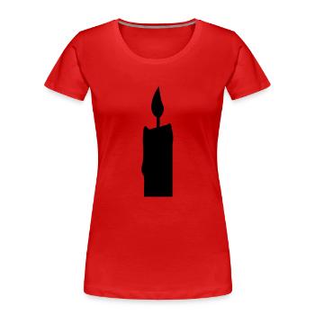 kerze - Frauen Premium Bio T-Shirt - Rot - Vorne - Mia (176cm)