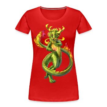 moto - Women's Premium Organic T-Shirt - red - Front - Mia (176cm)