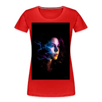 Sensuelle 5 - T-shirt bio Premium Femme - rouge - Devant - Mia (176cm)