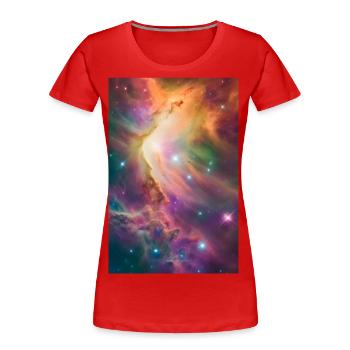Unknown Star Nebula 1 - Women's Premium Organic T-Shirt - red - Front - Mia (176cm)