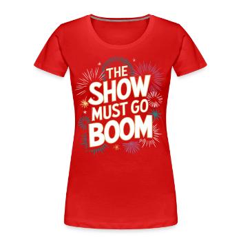 Pyrotechniker Feuerwerk Pyrotechnik - Frauen Premium Bio T-Shirt - Rot - Vorne - Mia (176cm)