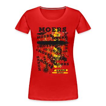 Moers Germany City Skyline Home Love - Women's Premium Organic T-Shirt - red - Front - Mia (176cm)