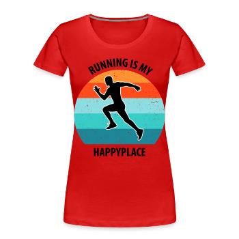 Floorball, Floorball, Field Hockey, Indoor Hockey - Women's Premium Organic T-Shirt - red - Front - Mia (176cm)