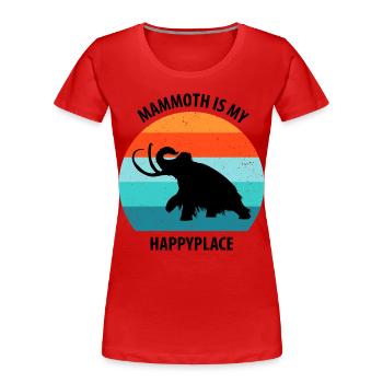 Lustiges Mammut Steinzeit Eiszeit Design Urzeit - Frauen Premium Bio T-Shirt - Rot - Vorne - Mia (176cm)