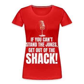 Amateur Amateur Radio Opérateur Humour Blagues - T-shirt bio Premium Femme - rouge - Devant - Mia (176cm)