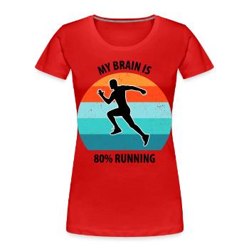 Floorball, Floorball, Hockey sur gazon, Hockey en salle - T-shirt bio Premium Femme - rouge - Devant - Mia (176cm)