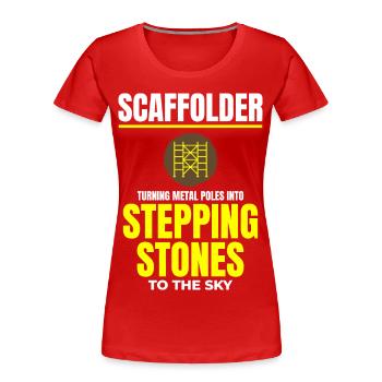 Scaffolder Scaffold Builder Scaffolding Platform - Women's Premium Organic T-Shirt - red - Front - Mia (176cm)