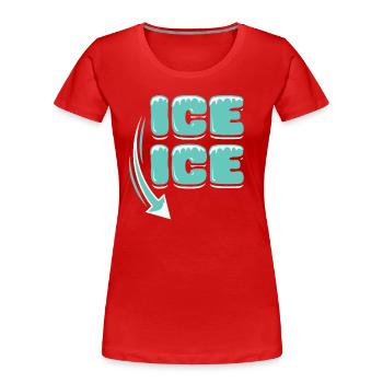 Pregnancy Announcement - Women's Premium Organic T-Shirt - red - Front - Mia (176cm)