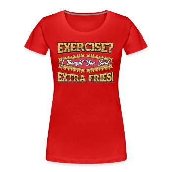 Extra Pommes Frites - Frauen Premium Bio T-Shirt - Rot - Vorne - Mia (176cm)