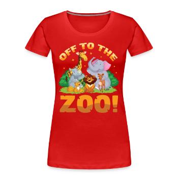 Off to the zoo - Women's Premium Organic T-Shirt - red - Front - Mia (176cm)