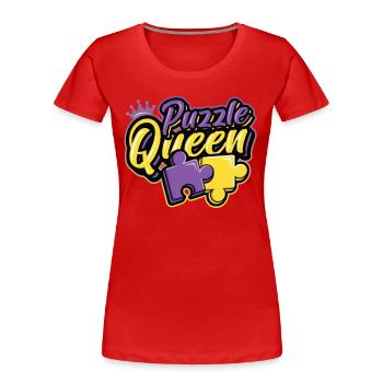 Puzzle Queen Puzzlespiel - Frauen Premium Bio T-Shirt - Rot - Vorne - Mia (176cm)