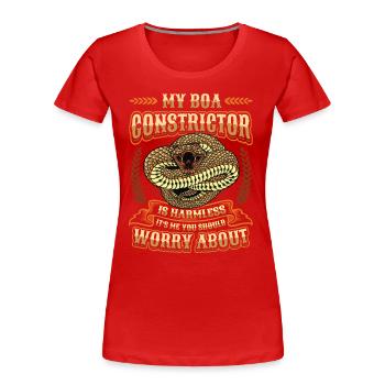 It is I that you should be worried about. - Women's Premium Organic T-Shirt - red - Front - Mia (176cm)