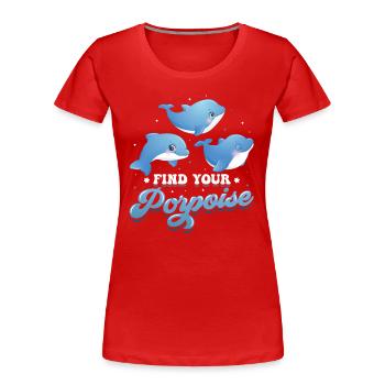 Trouvez votre marsouin Biologiste marin Dauphin - T-shirt bio Premium Femme - rouge - Devant - Mia (176cm)