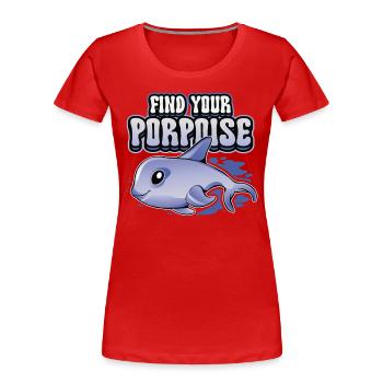 Trouvez votre marsouin Biologiste marin Dauphin - T-shirt bio Premium Femme - rouge - Devant - Mia (176cm)