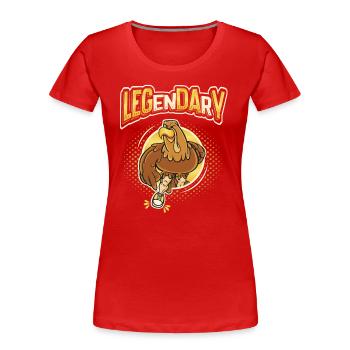 Fitnessstudio Bodybuilding Bein Tag - Frauen Premium Bio T-Shirt - Rot - Vorne - Mia (176cm)