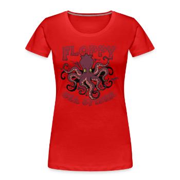 Floppy Sea Spider Octopus - Frauen Premium Bio T-Shirt - Rot - Vorne - Mia (176cm)