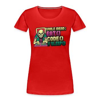 Programmeur,Programmeur informatique,Blague - T-shirt bio Premium Femme - rouge - Devant - Mia (176cm)