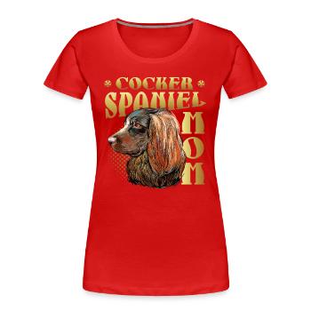 Cocker Spaniel Mom - Women's Premium Organic T-Shirt - red - Front - Mia (176cm)