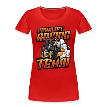 Forklift Racing Team - Women's Premium Organic T-Shirt - red - Front - Mia (176cm)