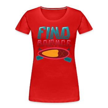 Balance Finden - Frauen Premium Bio T-Shirt - Rot - Vorne - Mia (176cm)