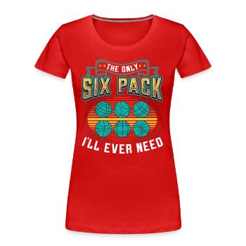 Le seul pack de six dont j’aurai besoin - T-shirt bio Premium Femme - rouge - Devant - Mia (176cm)