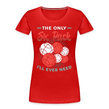 Le seul pack de six dont j’aurai besoin - T-shirt bio Premium Femme - rouge - Devant - Mia (176cm)