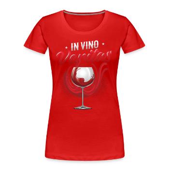 In Vino Veritas, Weinliebhaber, Weinverkostung - Frauen Premium Bio T-Shirt - Rot - Vorne - Mia (176cm)