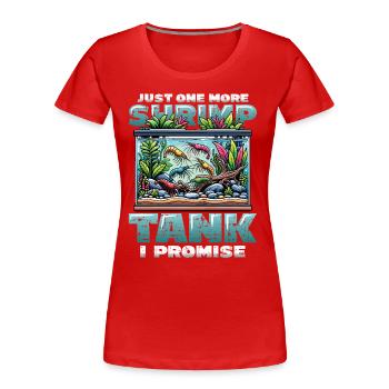 Éleveur de crevettes Aquarium de crevettes - T-shirt bio Premium Femme - rouge - Devant - Mia (176cm)