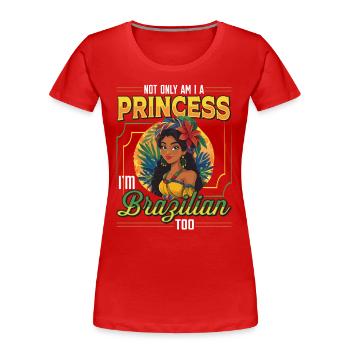 Mädchen Brazilianische Herkunft Brasilien - Frauen Premium Bio T-Shirt - Rot - Vorne - Mia (176cm)