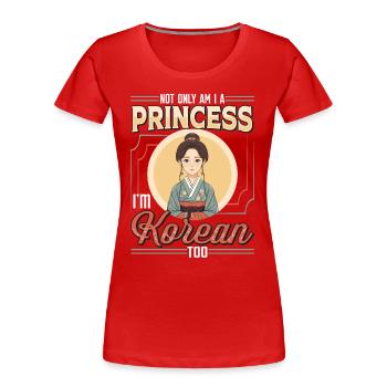 Mädchen Koreanische Herkunft Südkorea - Frauen Premium Bio T-Shirt - Rot - Vorne - Mia (176cm)